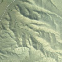 Second close-up of the map of Dry Valley, Nevada print showing more streets and buildings