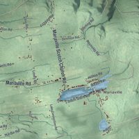 Second close-up of the map of Duanesburg, New York print showing more streets and buildings