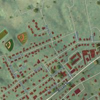 Second close-up of the map of Dublin, Virginia print showing more streets and buildings