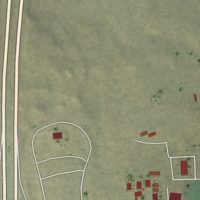 Second close-up of the map of Dubois, Idaho print showing more streets and buildings