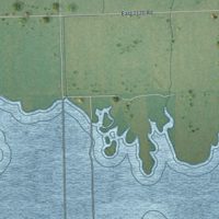 Second close-up of the map of Duchess Landing, Oklahoma print showing more streets and buildings