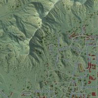 Second close-up of the map of Dulce, New Mexico print showing more streets and buildings