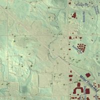Second close-up of the map of Duluth Heights, Minnesota print showing more streets and buildings