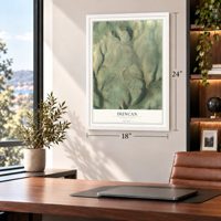 Duncan, Pennsylvania map, 18 x 24 inch print in a white frame in a home office