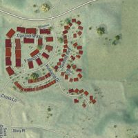 Second close-up of the map of Dundas, Minnesota print showing more streets and buildings