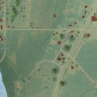 Second close-up of the map of Dundee, Mississippi print showing more streets and buildings
