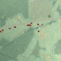 Second close-up of the map of Dunlo, Pennsylvania print showing more streets and buildings