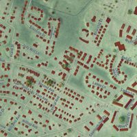 Second close-up of the map of Dunn Loring, Virginia print showing more streets and buildings