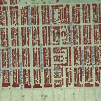 Second close-up of the map of Dunning, Illinois print showing more streets and buildings