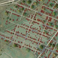 Second close-up of the map of Dupont, Pennsylvania print showing more streets and buildings