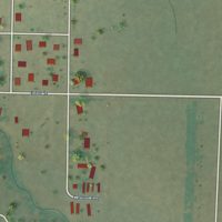 Second close-up of the map of Dupree, South Dakota print showing more streets and buildings