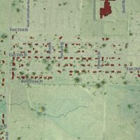 Second close-up of the map of Duquesne, Missouri print showing more streets and buildings
