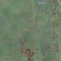 Second close-up of the map of Durham, California print showing more streets and buildings