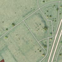 Second close-up of the map of Durham, Oregon print showing more streets and buildings