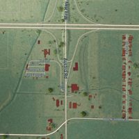 Second close-up of the map of Duson, Louisiana print showing more streets and buildings