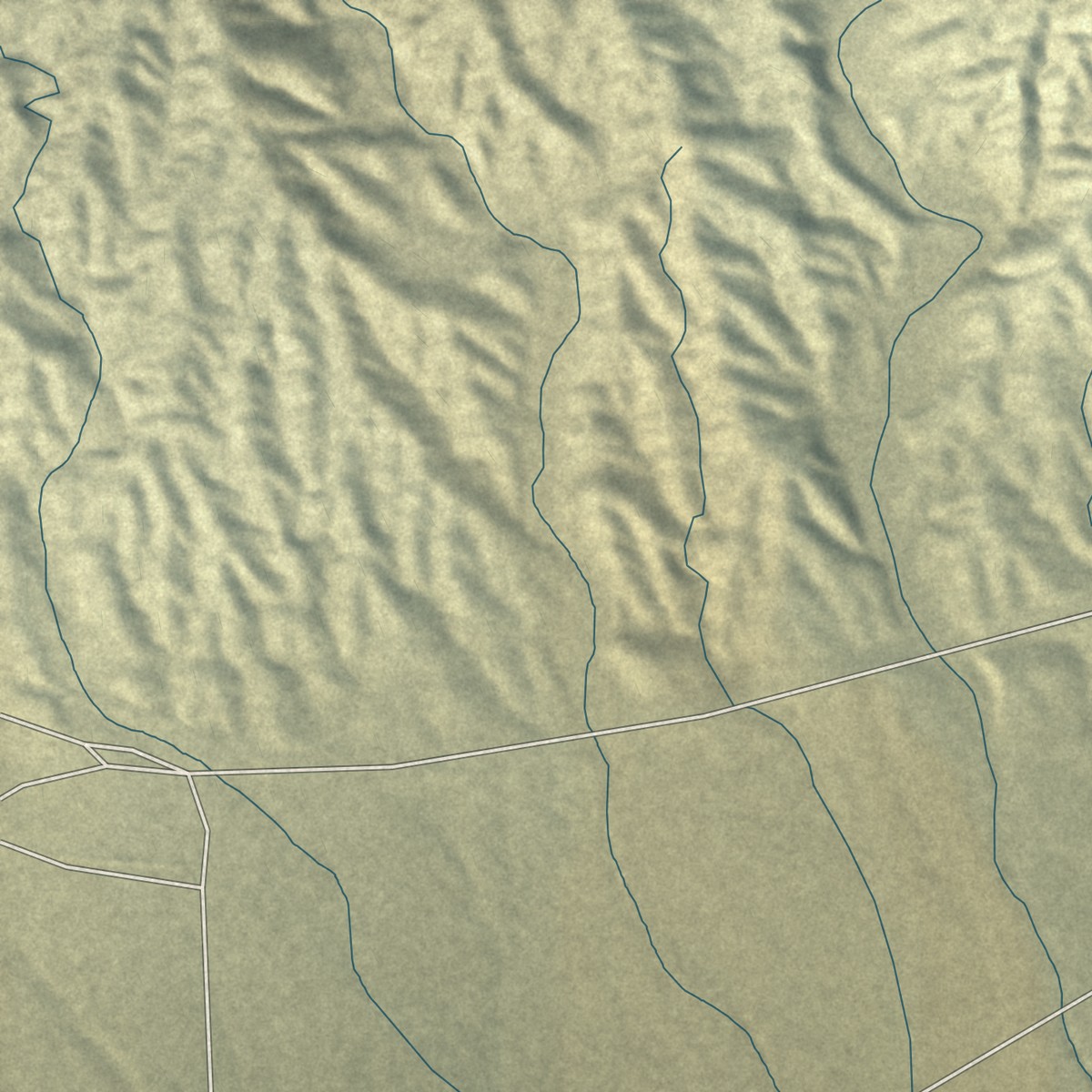 Second close-up of the map of Dustin Acres, California print showing more streets and buildings