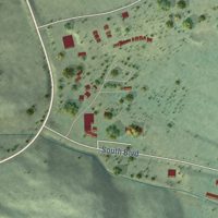Second close-up of the map of Dutch John, Utah print showing more streets and buildings