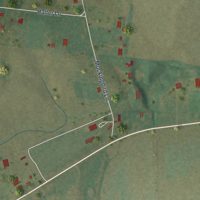 Second close-up of the map of Dutchtown, Missouri print showing more streets and buildings