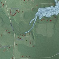 Second close-up of the map of Dynard, Maryland print showing more streets and buildings