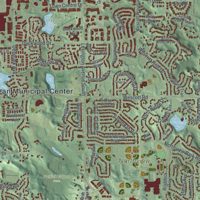 Second close-up of the map of Eagan, Minnesota print showing more streets and buildings