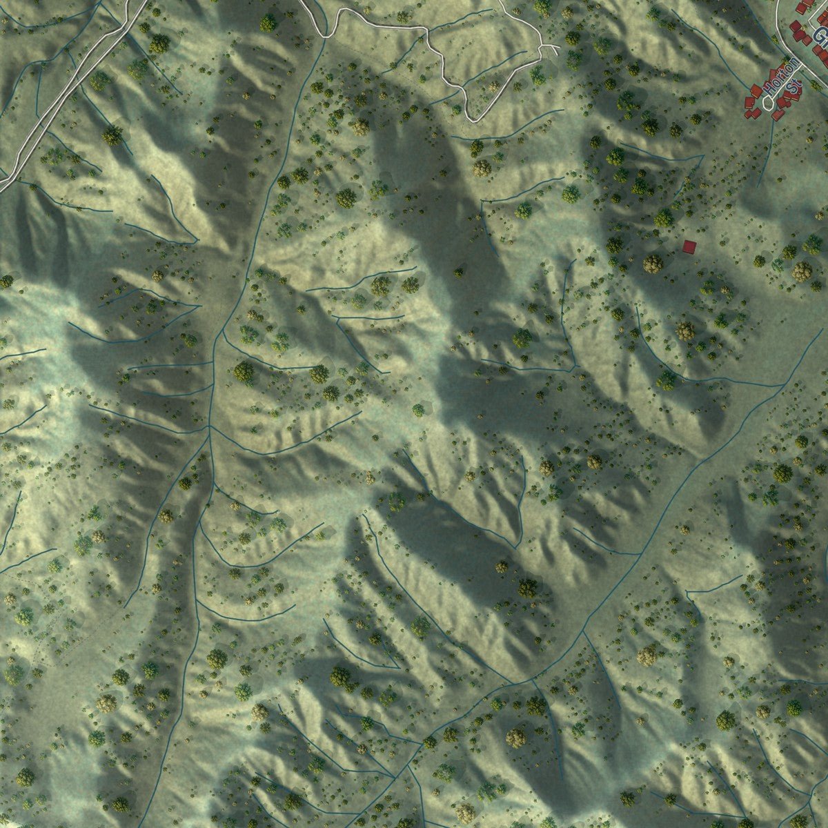 Second close-up of the map of Eagle, Colorado print showing more streets and buildings