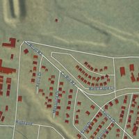 Second close-up of the map of Eagle Mountain, California print showing more streets and buildings