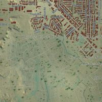 Second close-up of the map of Eagle Pass, Texas print showing more streets and buildings