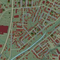 Second close-up of the map of Eagle Point, Oregon print showing more streets and buildings