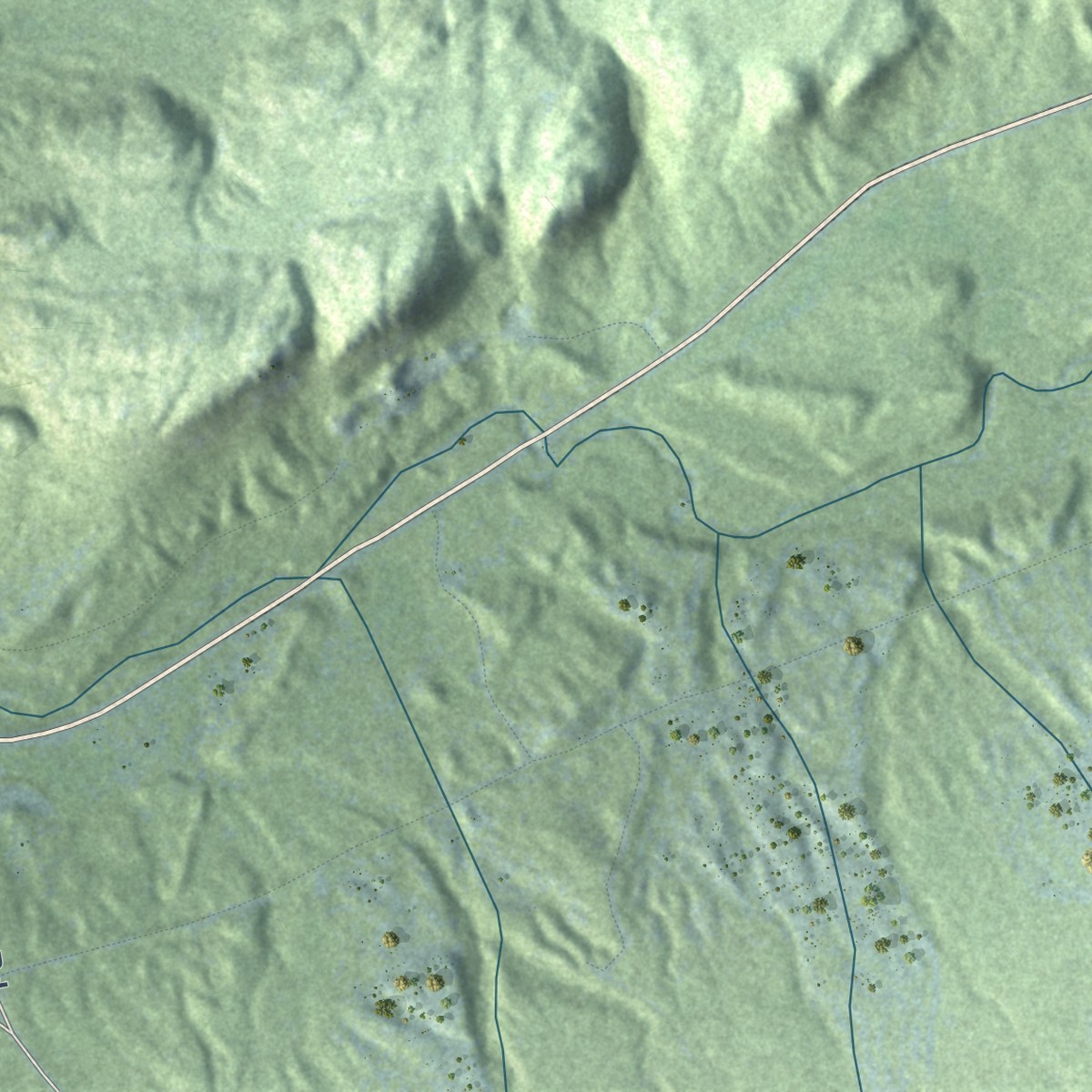 Second close-up of the map of Eagle River, Michigan print showing more streets and buildings