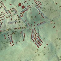 Second close-up of the map of Eagleton Village, Tennessee print showing more streets and buildings