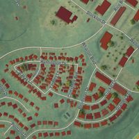 Second close-up of the map of Eagleview, Pennsylvania print showing more streets and buildings