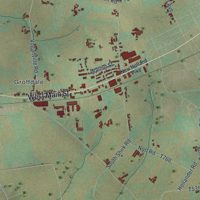 Second close-up of the map of Earl, Lancaster County, Pennsylvania print showing more streets and buildings