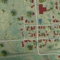 Second close-up of the map of Earlville, Iowa print showing more streets and buildings