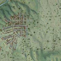 Second close-up of the map of East Alton, Illinois print showing more streets and buildings
