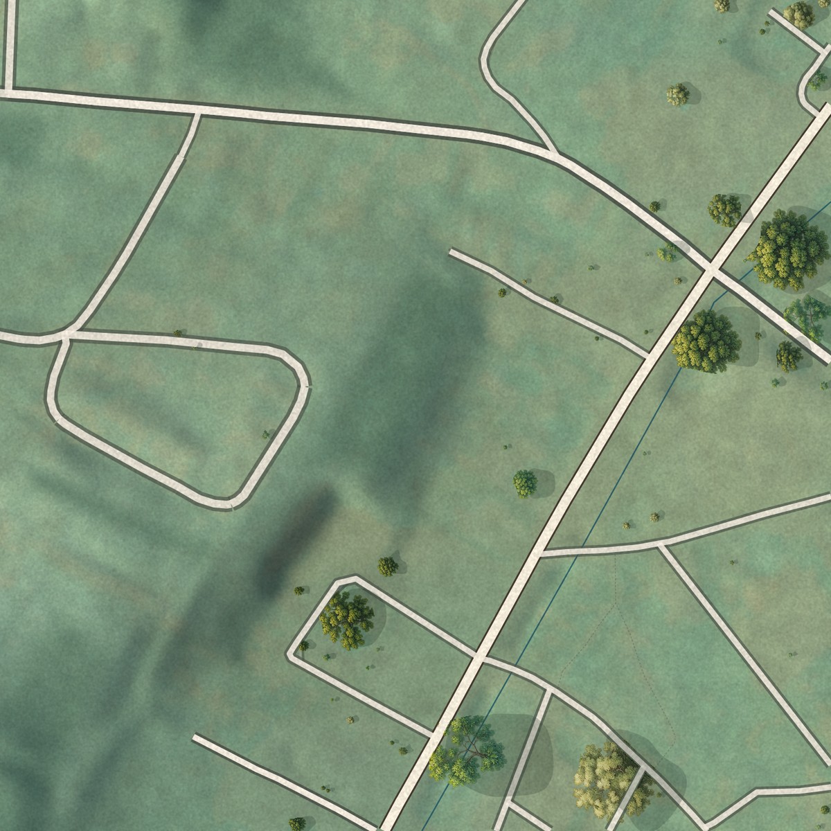 Second close-up of the map of East Altoona, Pennsylvania print showing more streets and buildings