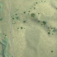 Second close-up of the map of East Amana, Iowa print showing more streets and buildings