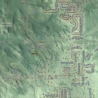 Second close-up of the map of East Bay, Michigan print showing more streets and buildings