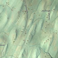Second close-up of the map of East Bloomfield, New York print showing more streets and buildings