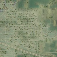 Second close-up of the map of East Bronson, Florida print showing more streets and buildings