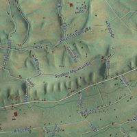 Second close-up of the map of East Brunswick, Pennsylvania print showing more streets and buildings