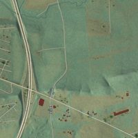 Second close-up of the map of East Chillisquaque, Pennsylvania print showing more streets and buildings