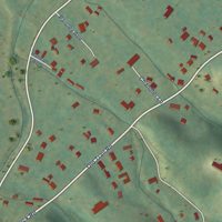 Second close-up of the map of East Dailey, West Virginia print showing more streets and buildings