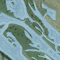 Second close-up of the map of East Dubuque, Illinois print showing more streets and buildings