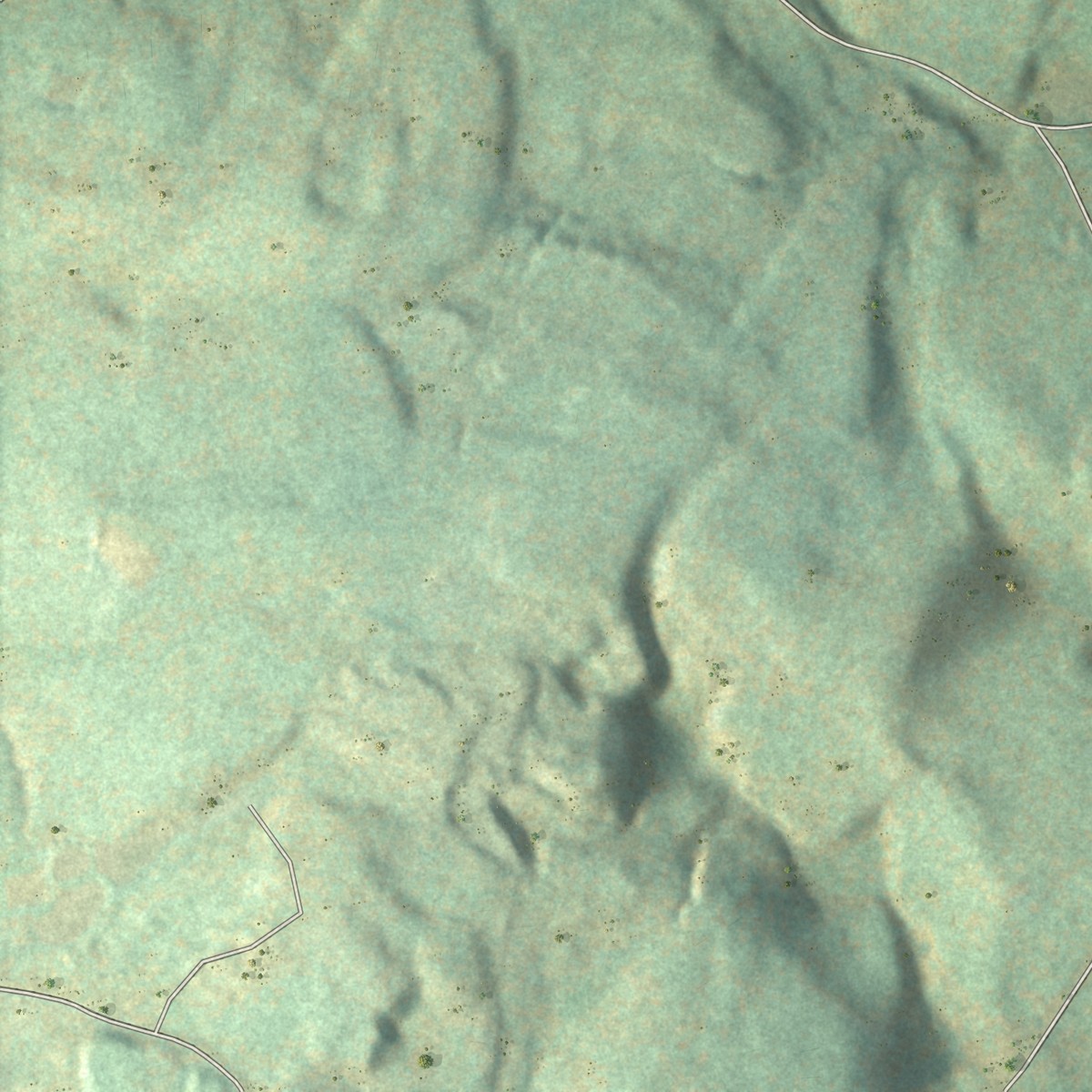 Second close-up of the map of East Durham, New York print showing more streets and buildings