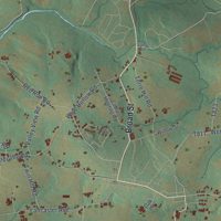 Second close-up of the map of East Earl, Pennsylvania print showing more streets and buildings