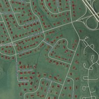 Second close-up of the map of East Freehold, New Jersey print showing more streets and buildings