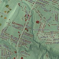 Second close-up of the map of East Glenville, New York print showing more streets and buildings