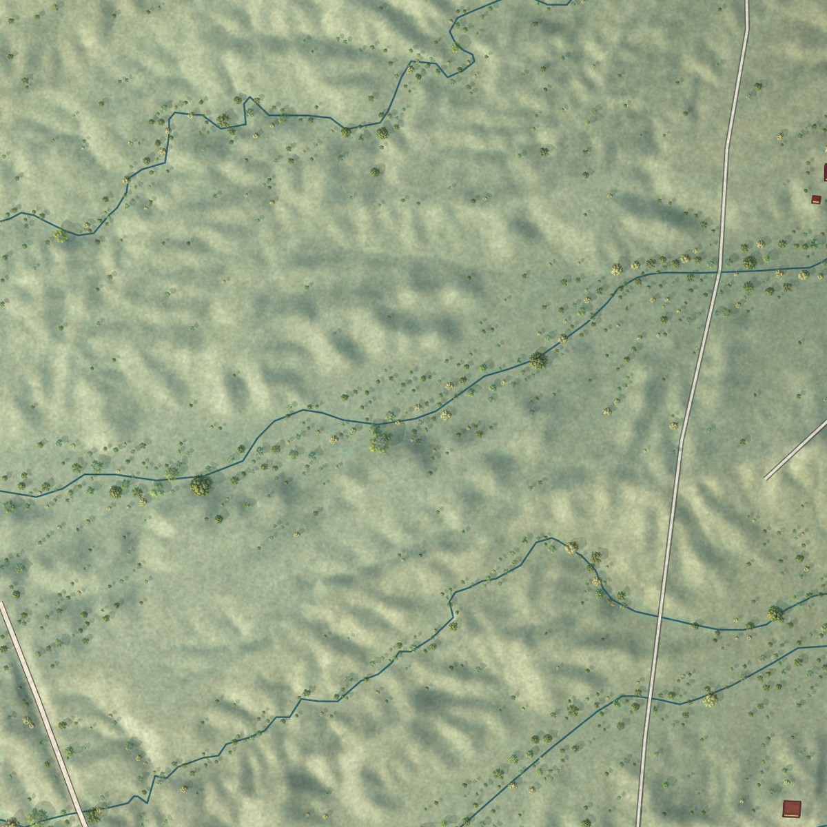 Second close-up of the map of East Globe, Arizona print showing more streets and buildings