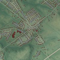 Second close-up of the map of East Greenwich, New Jersey print showing more streets and buildings