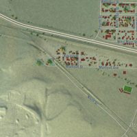 Second close-up of the map of East Helena, Montana print showing more streets and buildings
